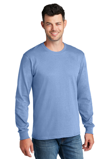 Screen Printed - PC54LS - Port & Company® Men's Long Sleeve Core Cotton T-Shirt