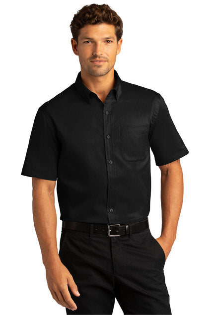 EMBROIDERED - W809 - Port Authority® Short Sleeve SuperPro™ React™ Twill Shirt