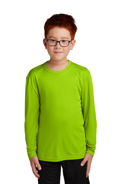 SCREEN PRINTED - YST350LS - Sport-Tek® Youth Long Sleeve PosiCharge® Competitor™ Tee