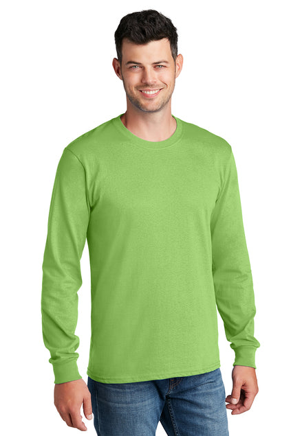 Screen Printed - PC54LS - Port & Company® Men's Long Sleeve Core Cotton T-Shirt