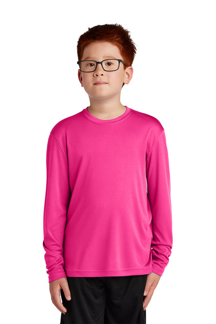SCREEN PRINTED - YST350LS - Sport-Tek® Youth Long Sleeve PosiCharge® Competitor™ Tee