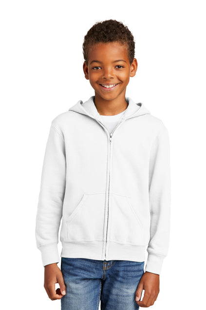 EMBROIDERED - PC90YZH - Port & Company® Youth Core Fleece Full-Zip Hooded Sweatshirt