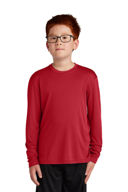 SCREEN PRINTED - YST350LS - Sport-Tek® Youth Long Sleeve PosiCharge® Competitor™ Tee
