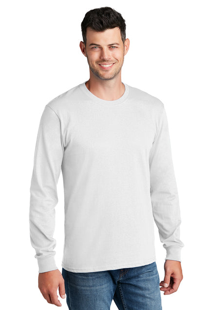 Screen Printed - PC54LS - Port & Company® Men's Long Sleeve Core Cotton T-Shirt