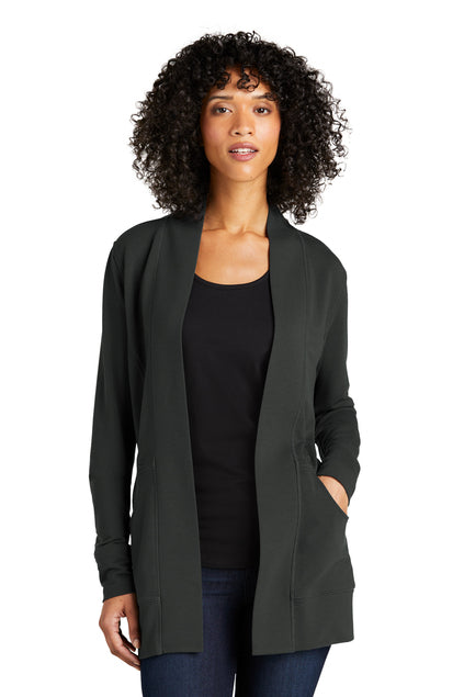 EMBROIDERED - LK825 - Port Authority® Ladies Microterry Cardigan Sweater