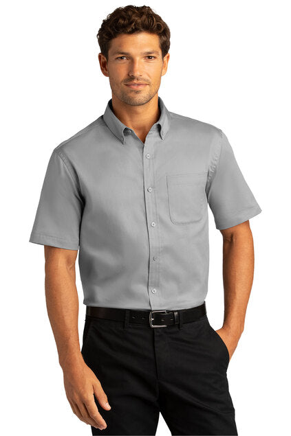 EMBROIDERED - W809 - Port Authority® Short Sleeve SuperPro™ React™ Twill Shirt
