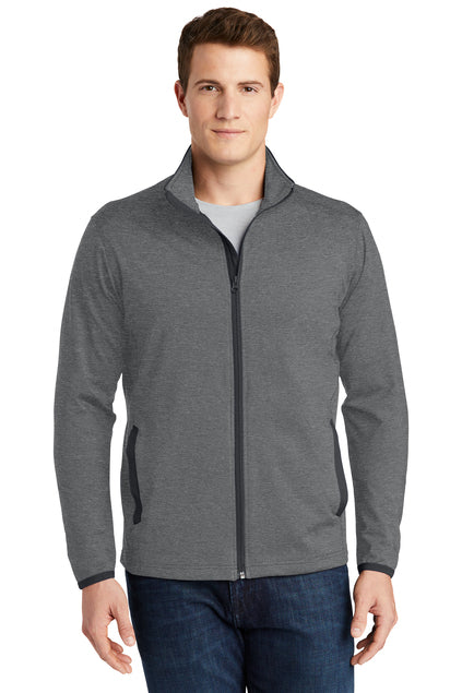 Embroidered - ST853 - Sport-Tek® Sport-Wick® Stretch Contrast Full-Zip Jacket