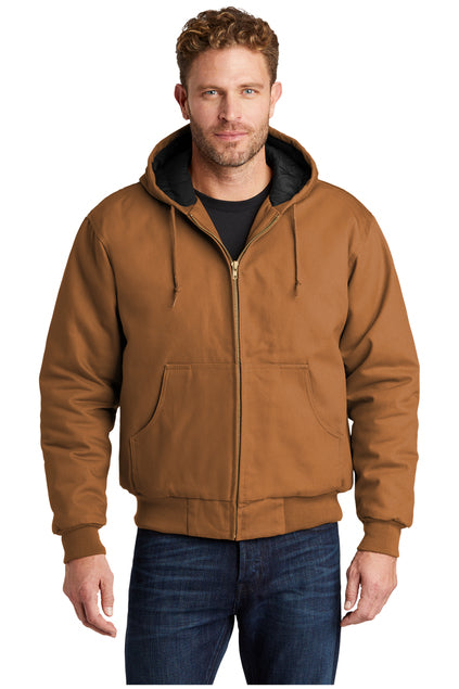 EMBROIDERED - TLJ763H - Cornerstone® Tall Duck Cloth Hooded Work Jacket