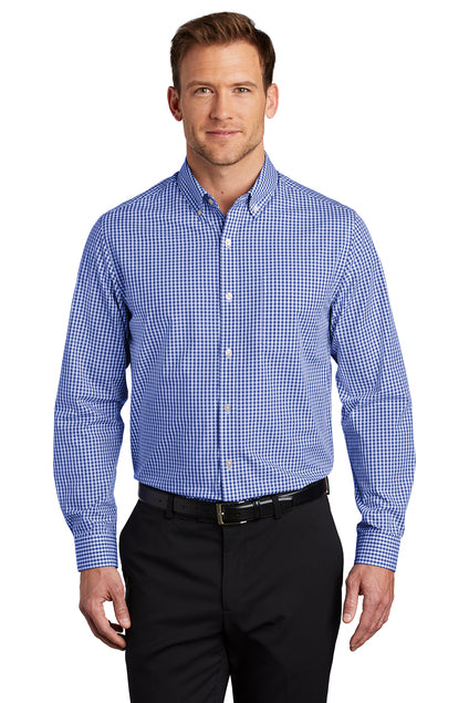 EMBROIDERED - W644 - Port Authority® Broadcloth Gingham Easy Care Shirt