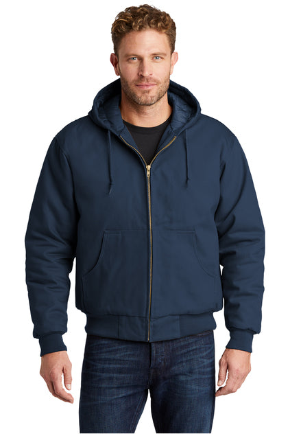 EMBROIDERED - TLJ763H - Cornerstone® Tall Duck Cloth Hooded Work Jacket