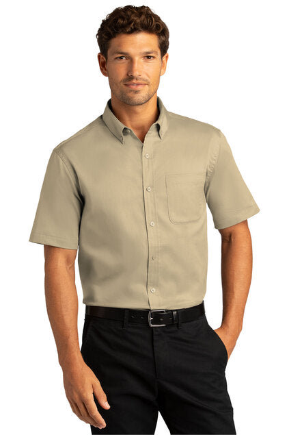 EMBROIDERED - W809 - Port Authority® Short Sleeve SuperPro™ React™ Twill Shirt