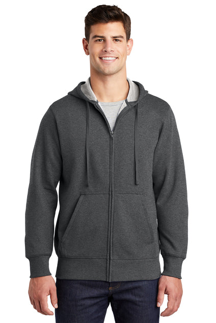 EMBROIDERED - ST258 - Sport-Tek® Men's Full-Zip Hooded Sweatshirt