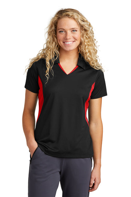 EMBROIDERED - LST655- Sport-Tek® Women's Side Blocked Micropique Sport-Wick® Polo