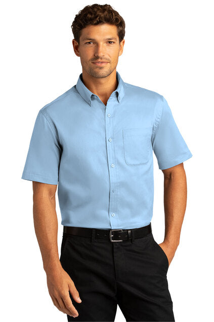 EMBROIDERED - W809 - Port Authority® Short Sleeve SuperPro™ React™ Twill Shirt