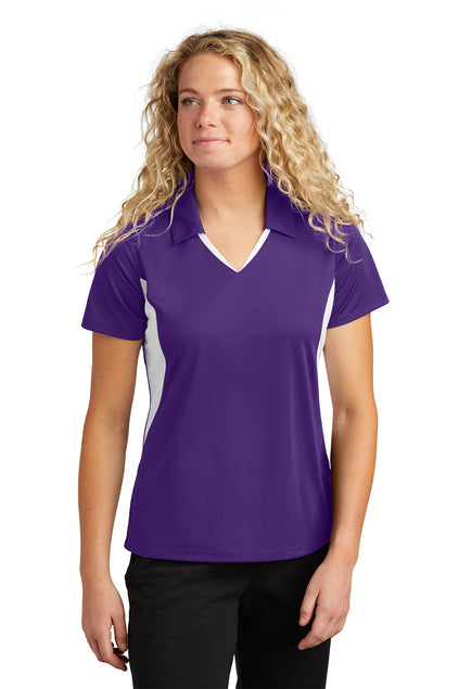 EMBROIDERED - LST655- Sport-Tek® Women's Side Blocked Micropique Sport-Wick® Polo