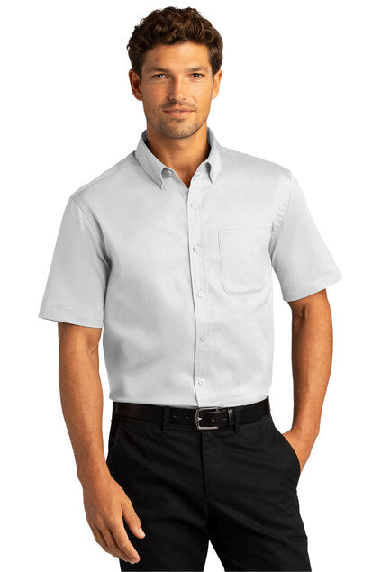 EMBROIDERED - W809 - Port Authority® Short Sleeve SuperPro™ React™ Twill Shirt