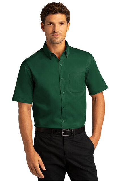 EMBROIDERED - W809 - Port Authority® Short Sleeve SuperPro™ React™ Twill Shirt