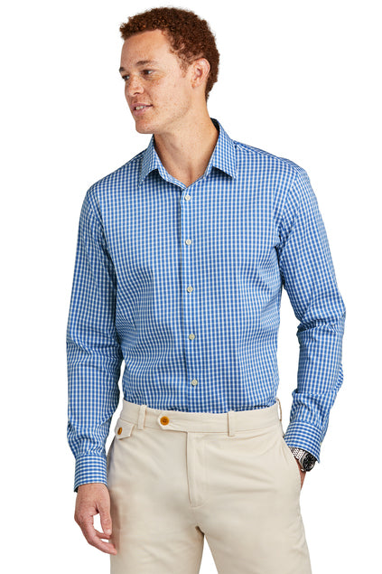 EMBROIDERED- BB18006 - Brooks Brothers® Tech Stretch Patterned Shirt