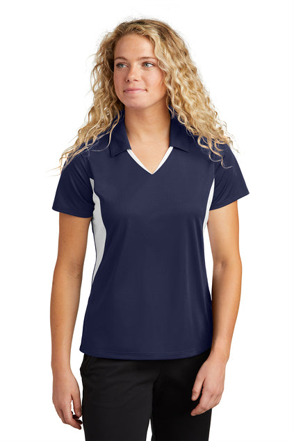 EMBROIDERED - LST655- Sport-Tek® Women's Side Blocked Micropique Sport-Wick® Polo