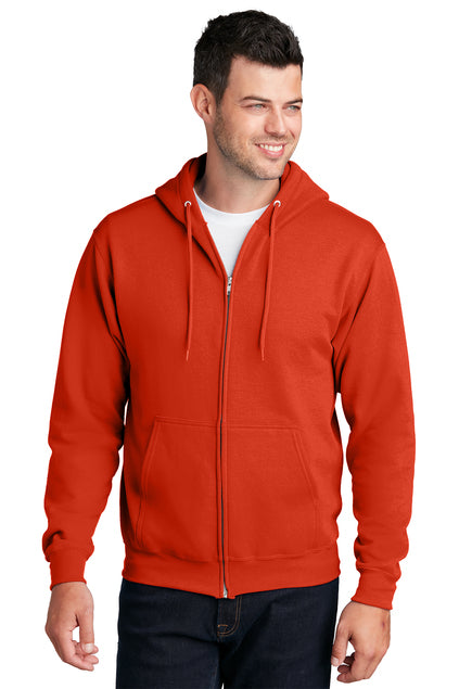 EMBROIDERED - PC78ZH - Port & Company® Men's Core Fleece Full-Zip Hooded Sweatshirt