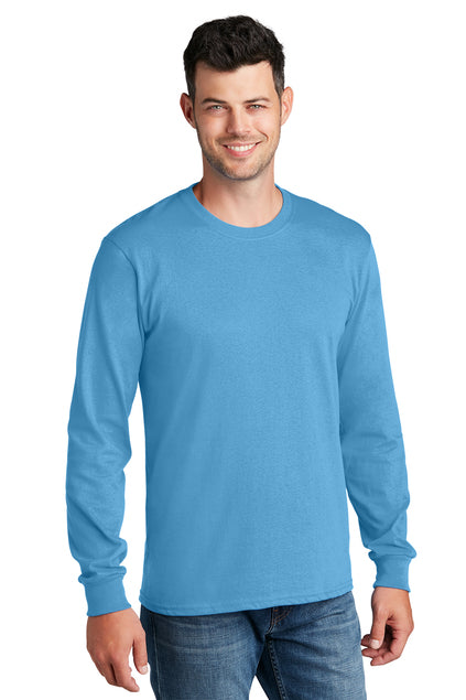 Screen Printed - PC54LS - Port & Company® Men's Long Sleeve Core Cotton T-Shirt