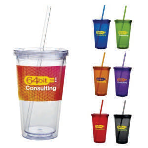 45856 - Double Wall Acrylic Tumbler - 18 oz.