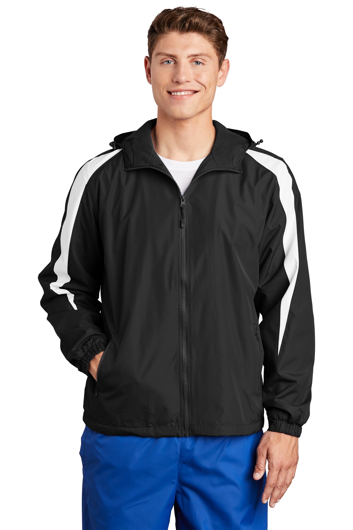 EMBROIDERED - JST81 - Sport-Tek® Men's Fleece-Lined Colorblock Jacket