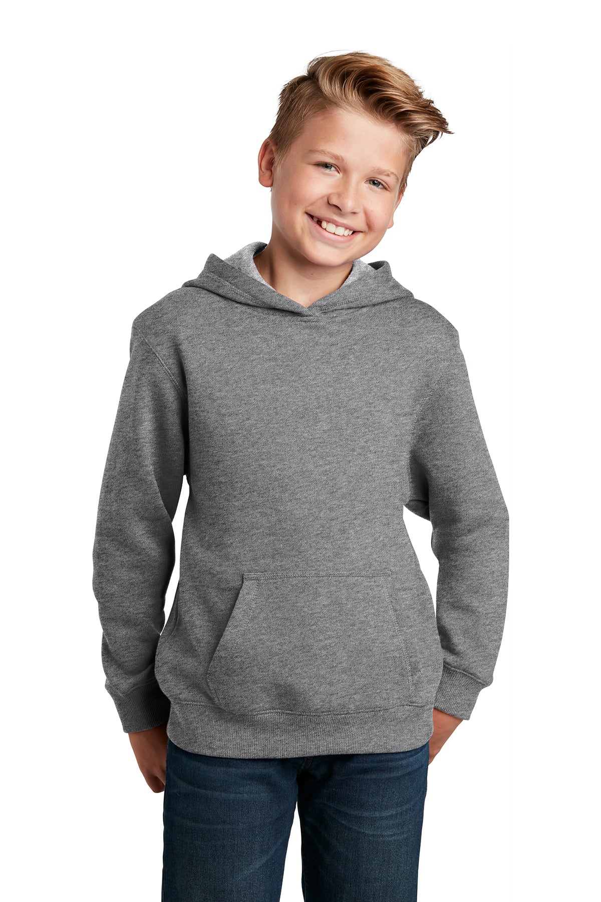 SCREEN PRINTED - YST254 - Sport-Tek® Youth Pullover Hooded Sweatshirt
