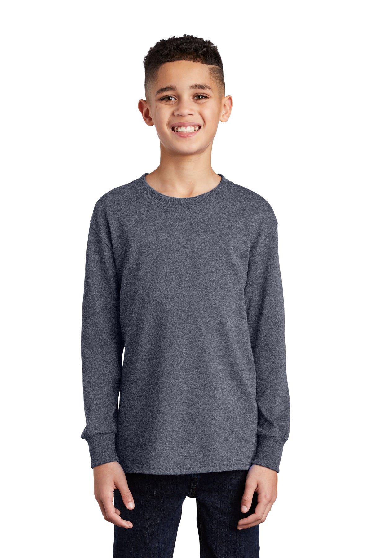 SCREEN PRINTED - PC54YLS - Port & Company® Youth Long Sleeve Core Cotton Tee