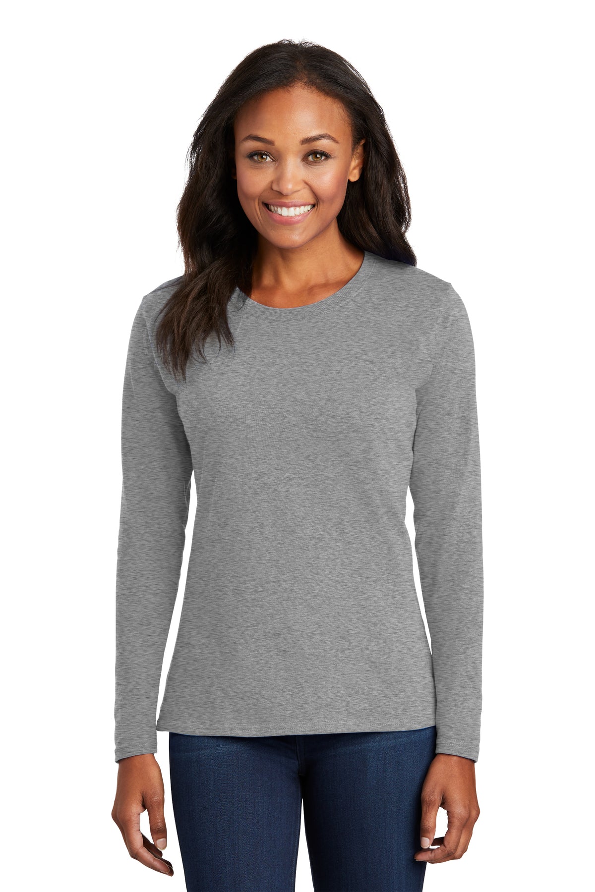 SCREEN PRINTED - LPC54LS - Port & Company® Women's Long Sleeve Core Cotton Tee