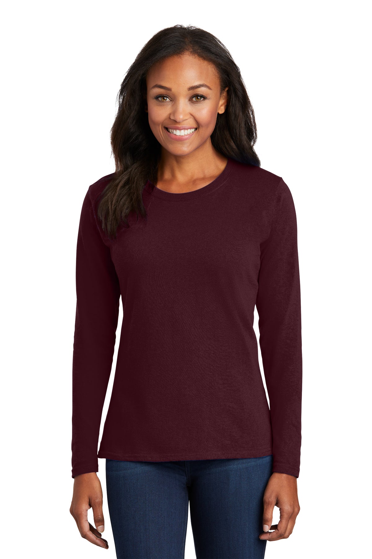 SCREEN PRINTED - LPC54LS - Port & Company® Women's Long Sleeve Core Cotton Tee
