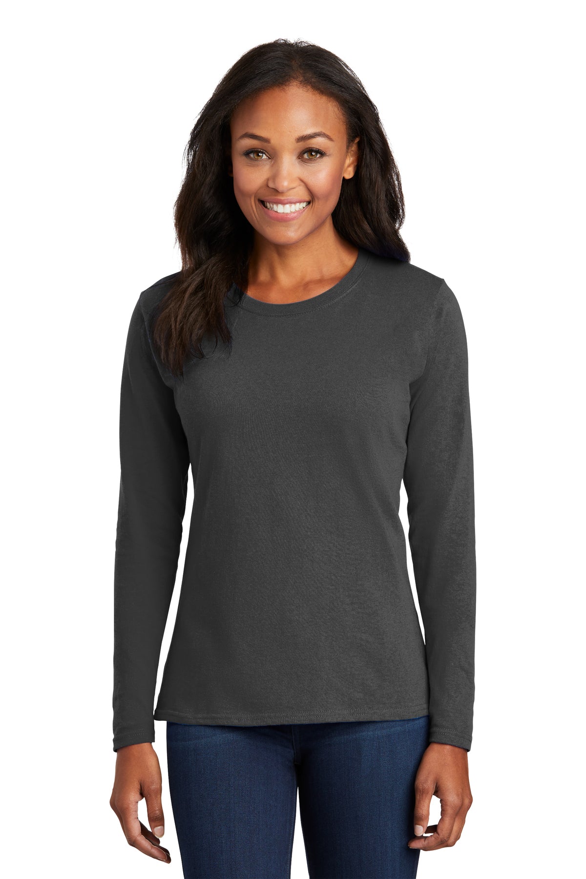 SCREEN PRINTED - LPC54LS - Port & Company® Women's Long Sleeve Core Cotton Tee