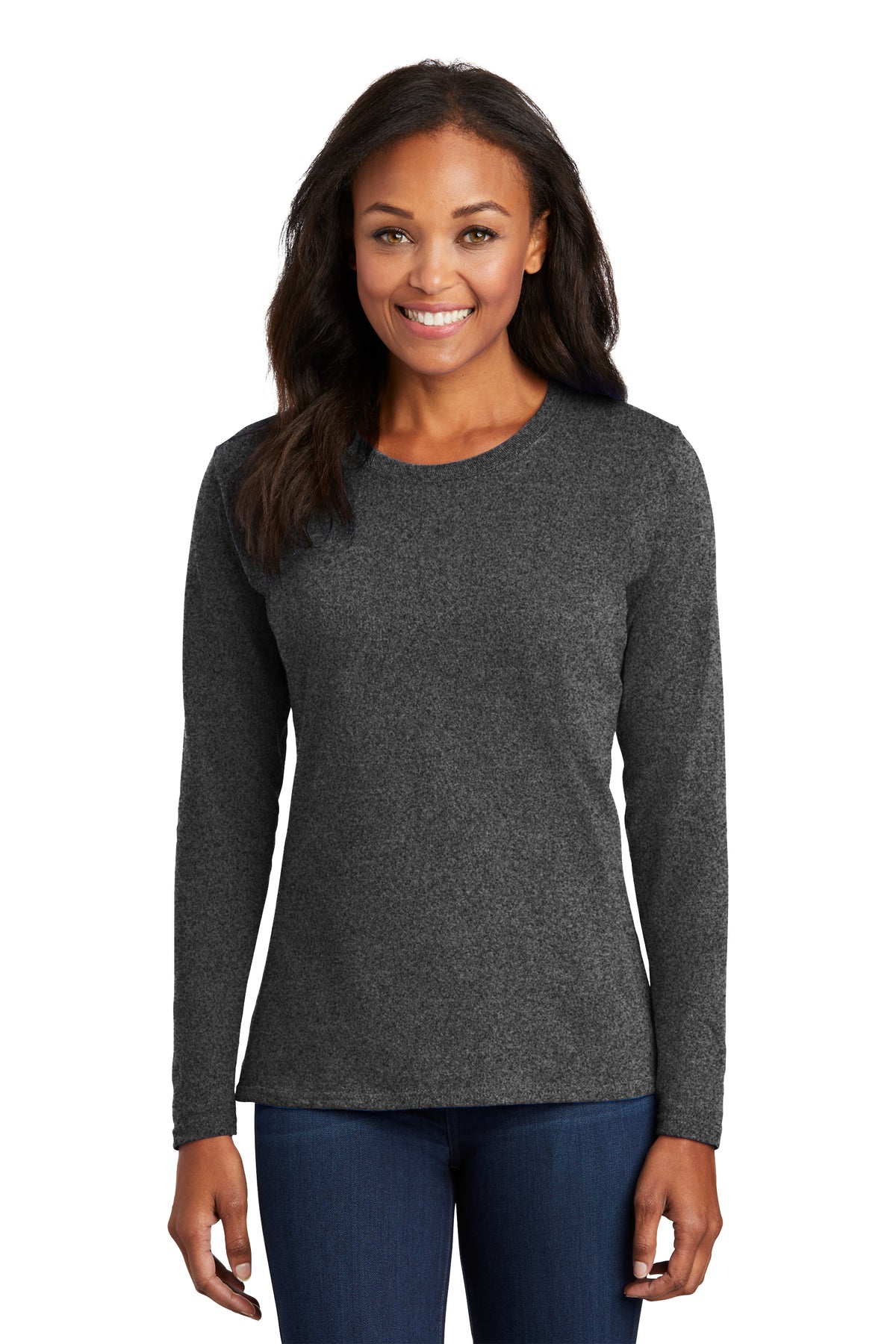 SCREEN PRINTED - LPC54LS - Port & Company® Women's Long Sleeve Core Cotton Tee