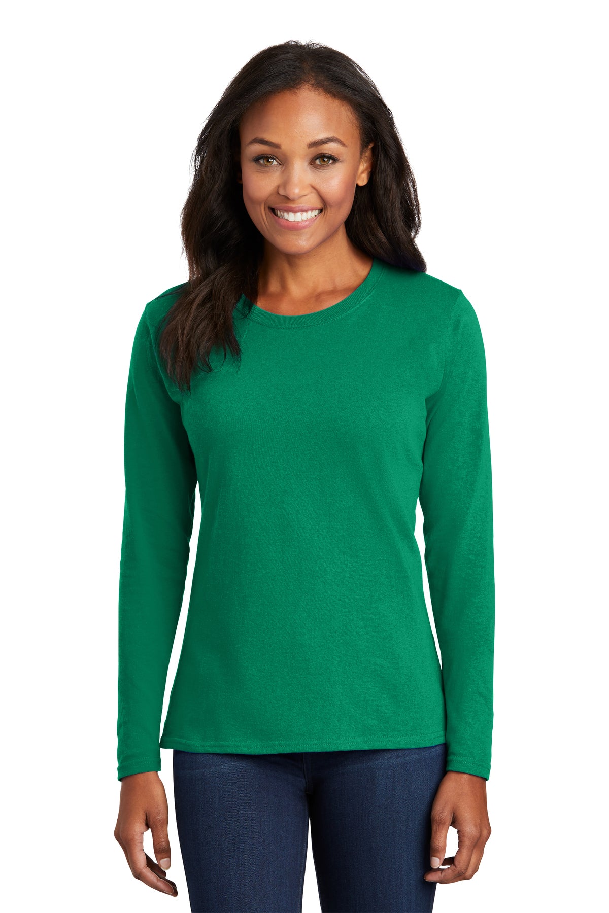 SCREEN PRINTED - LPC54LS - Port & Company® Women's Long Sleeve Core Cotton Tee