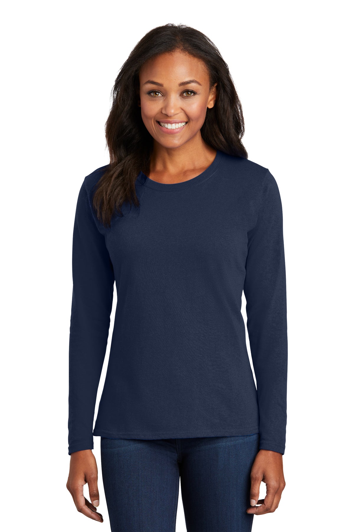 SCREEN PRINTED - LPC54LS - Port & Company® Women's Long Sleeve Core Cotton Tee
