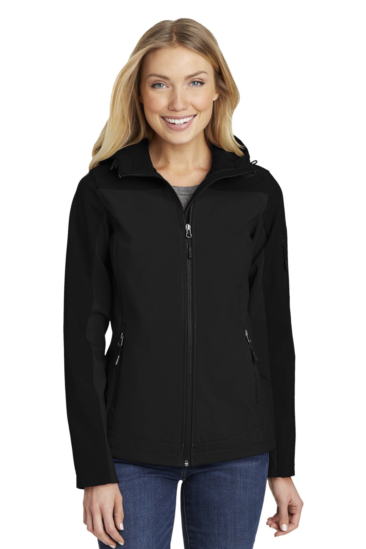 EMBROIDERED - L335 - Port Authority® Ladies' Hooded Core Soft Shell Jacket