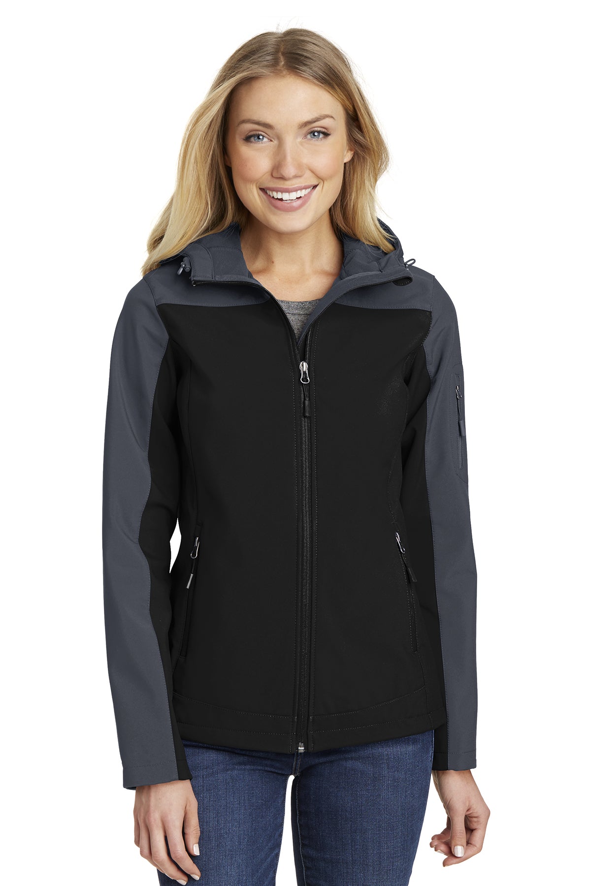 EMBROIDERED - L335 - Port Authority® Ladies' Hooded Core Soft Shell Jacket