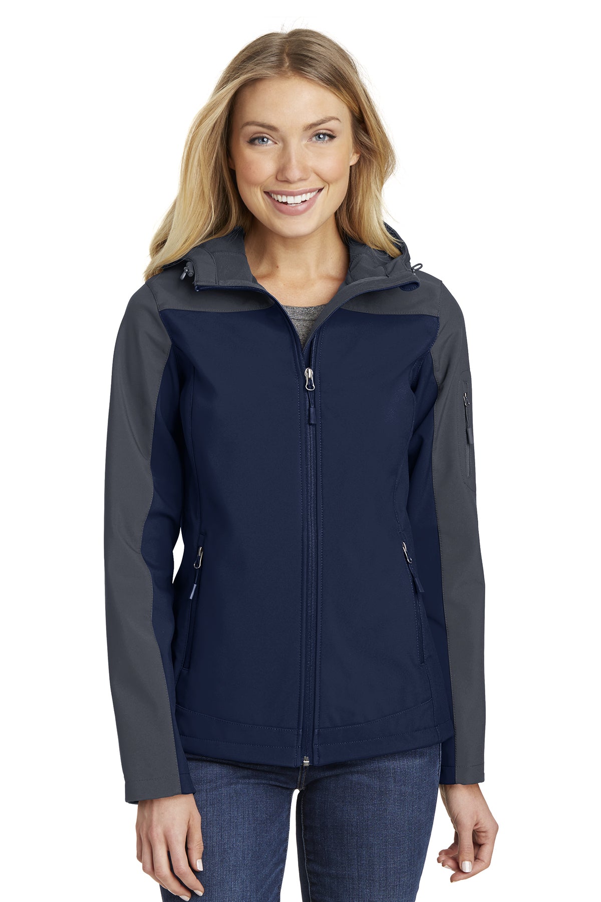 EMBROIDERED - L335 - Port Authority® Ladies' Hooded Core Soft Shell Jacket