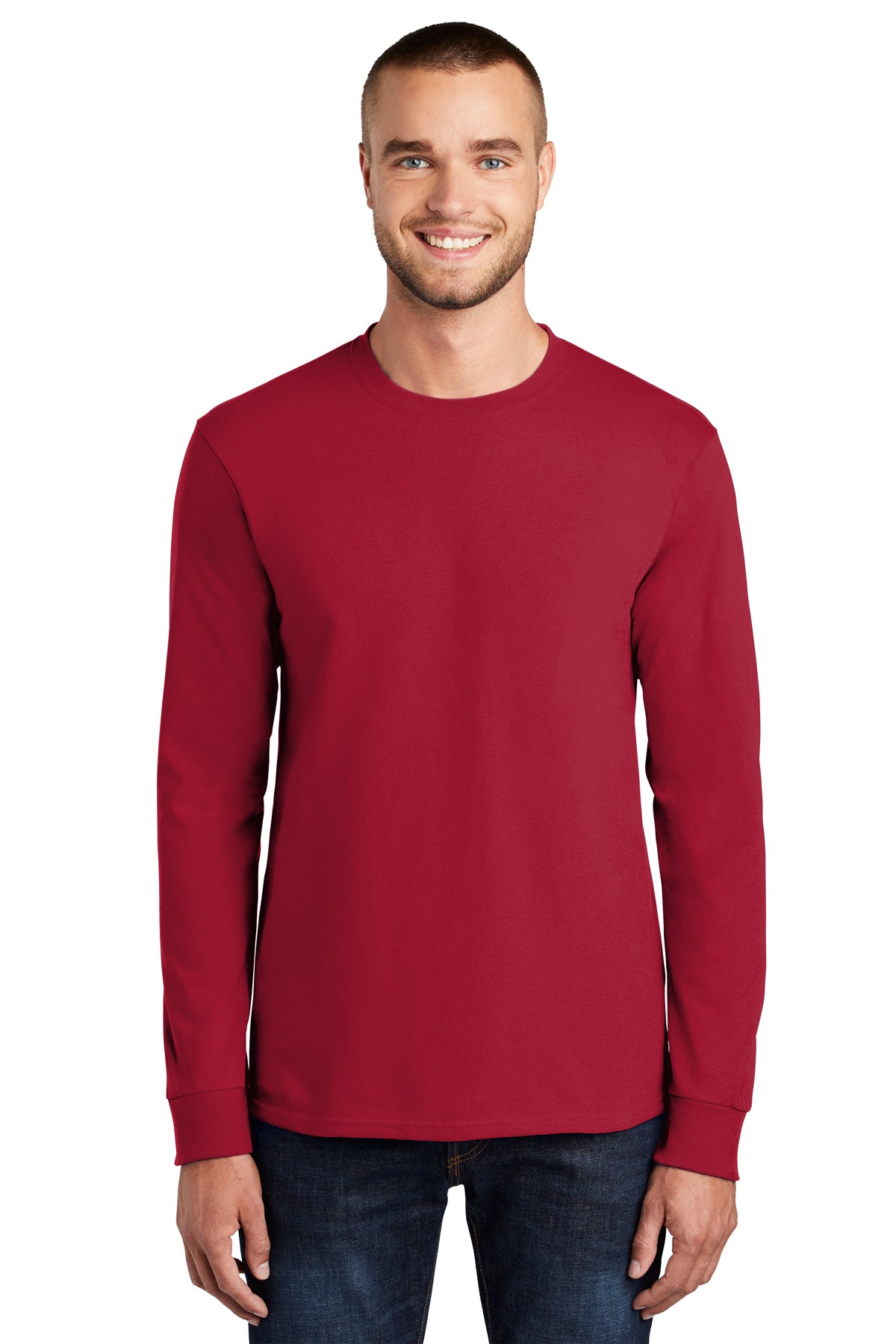 SCREEN PRINTED - PC61LS - Port & Company® Long Sleeve Essential Tee