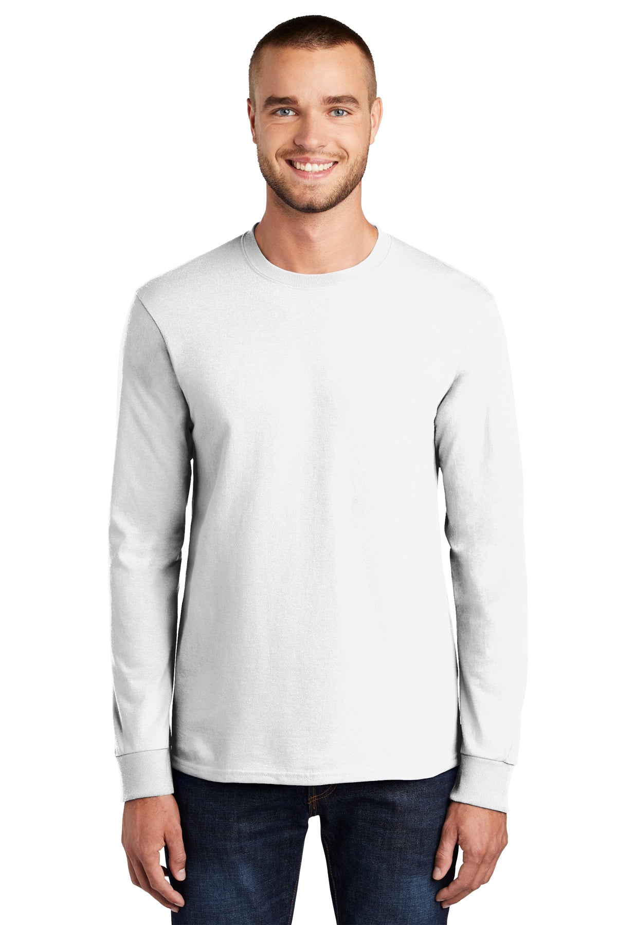 SCREEN PRINTED - PC61LS - Port & Company® Long Sleeve Essential Tee