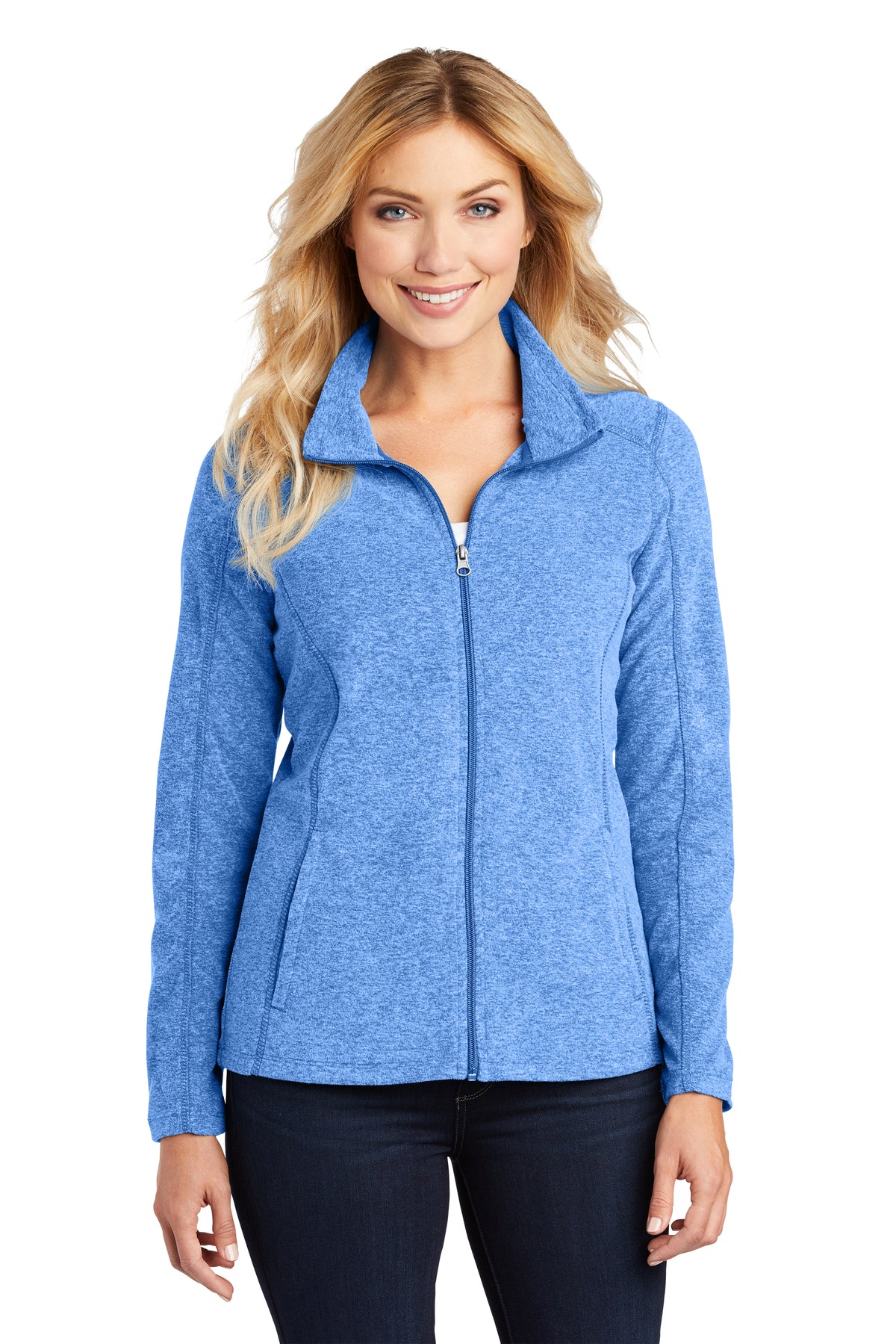 EMBROIDERED - L235 - Port Authority® Ladies' Heather Microfleece Full-Zip Jacket