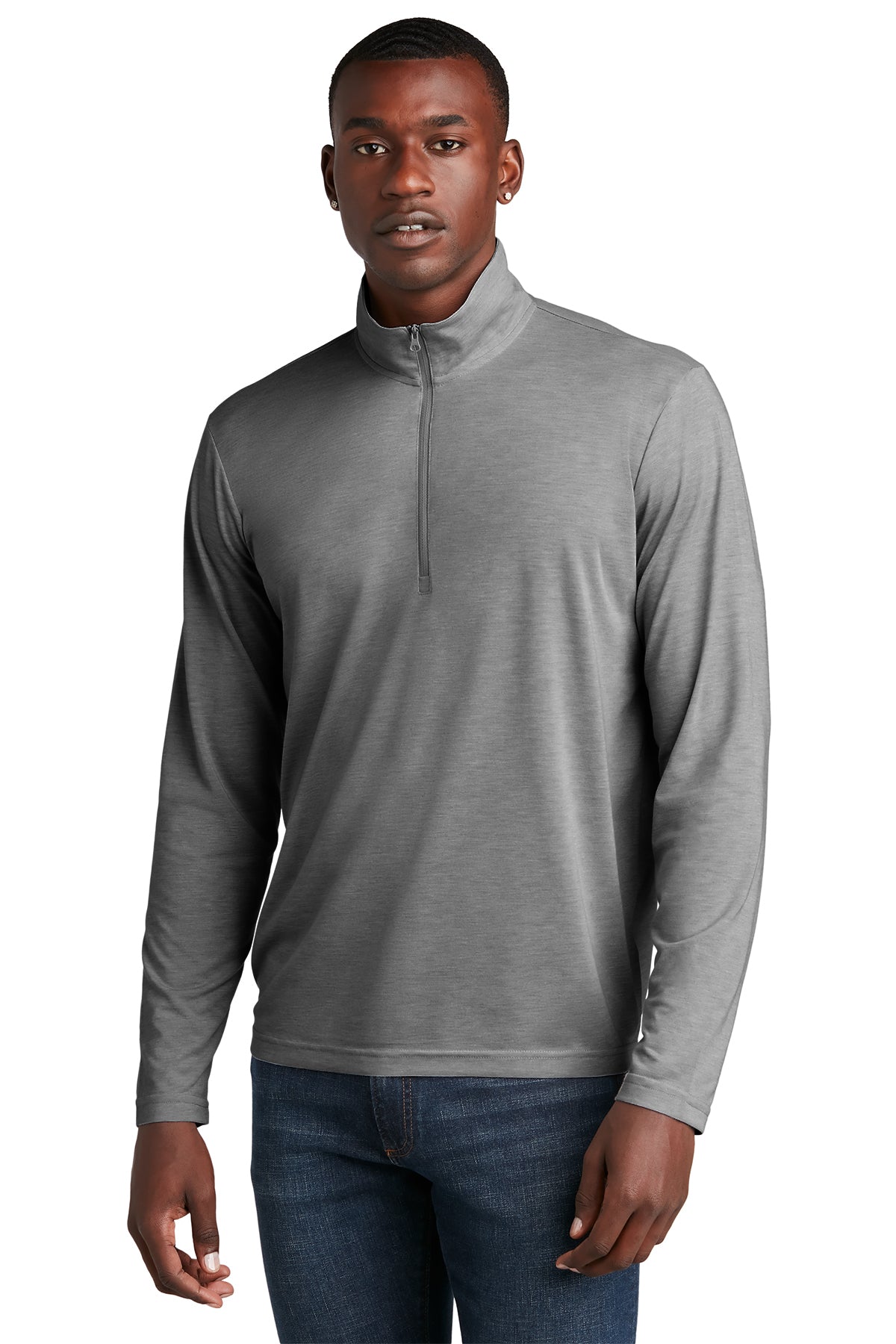 Embroidered- ST407 - Sport-Tek ® PosiCharge ® Tri-Blend Wicking 1/4-Zip Pullover