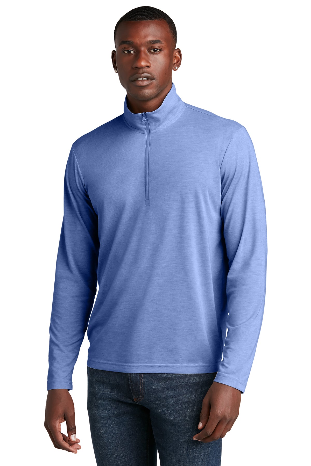 Embroidered- ST407 - Sport-Tek ® PosiCharge ® Tri-Blend Wicking 1/4-Zip Pullover