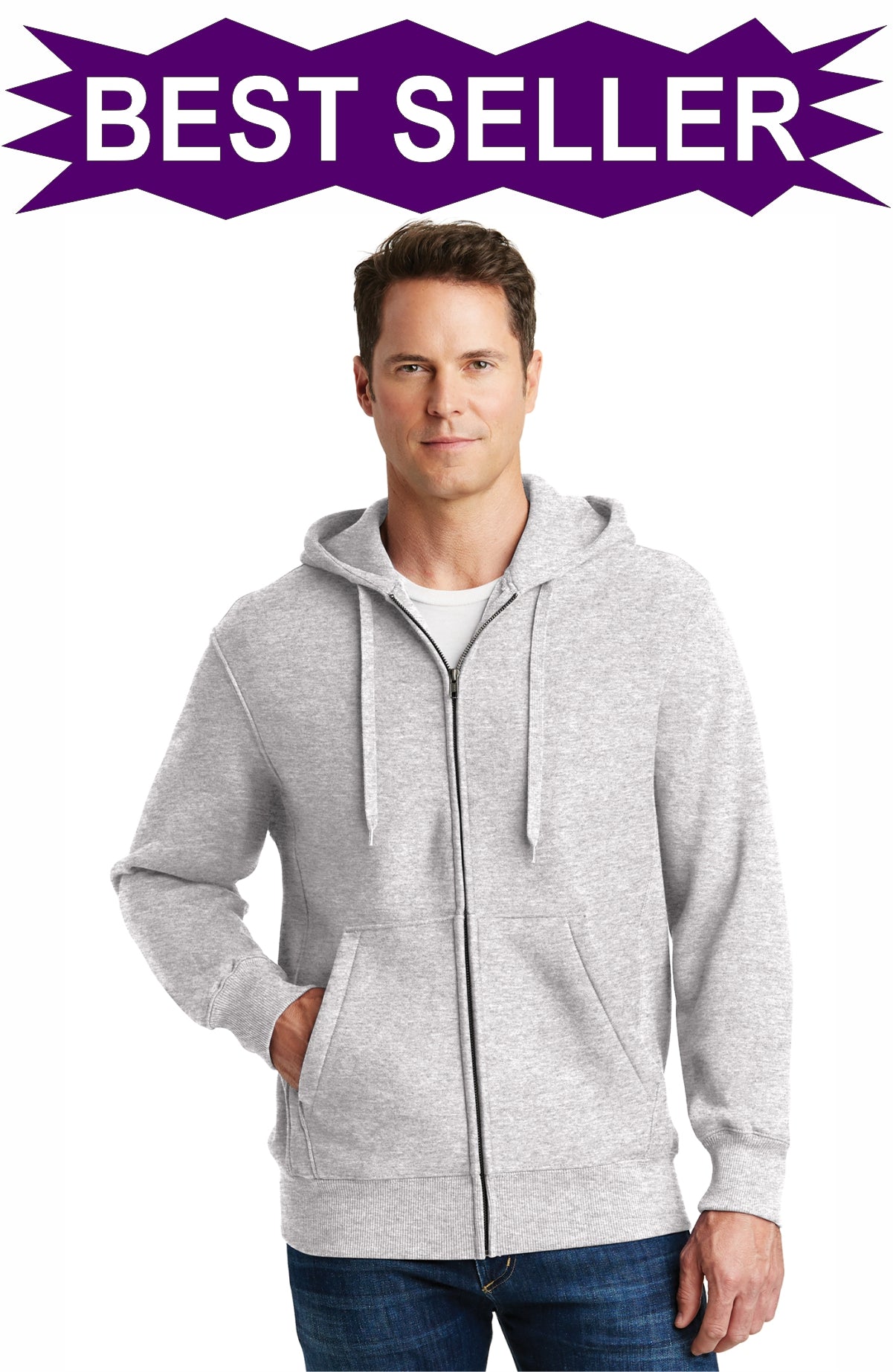 EMBROIDERED- F282- Sport-Tek® Men's Super Heavyweight Full-Zip Hooded Sweatshirt