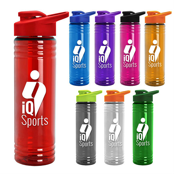 TB24D - 24 oz. Slim Fit Water Bottles with Drink-Thru Lid