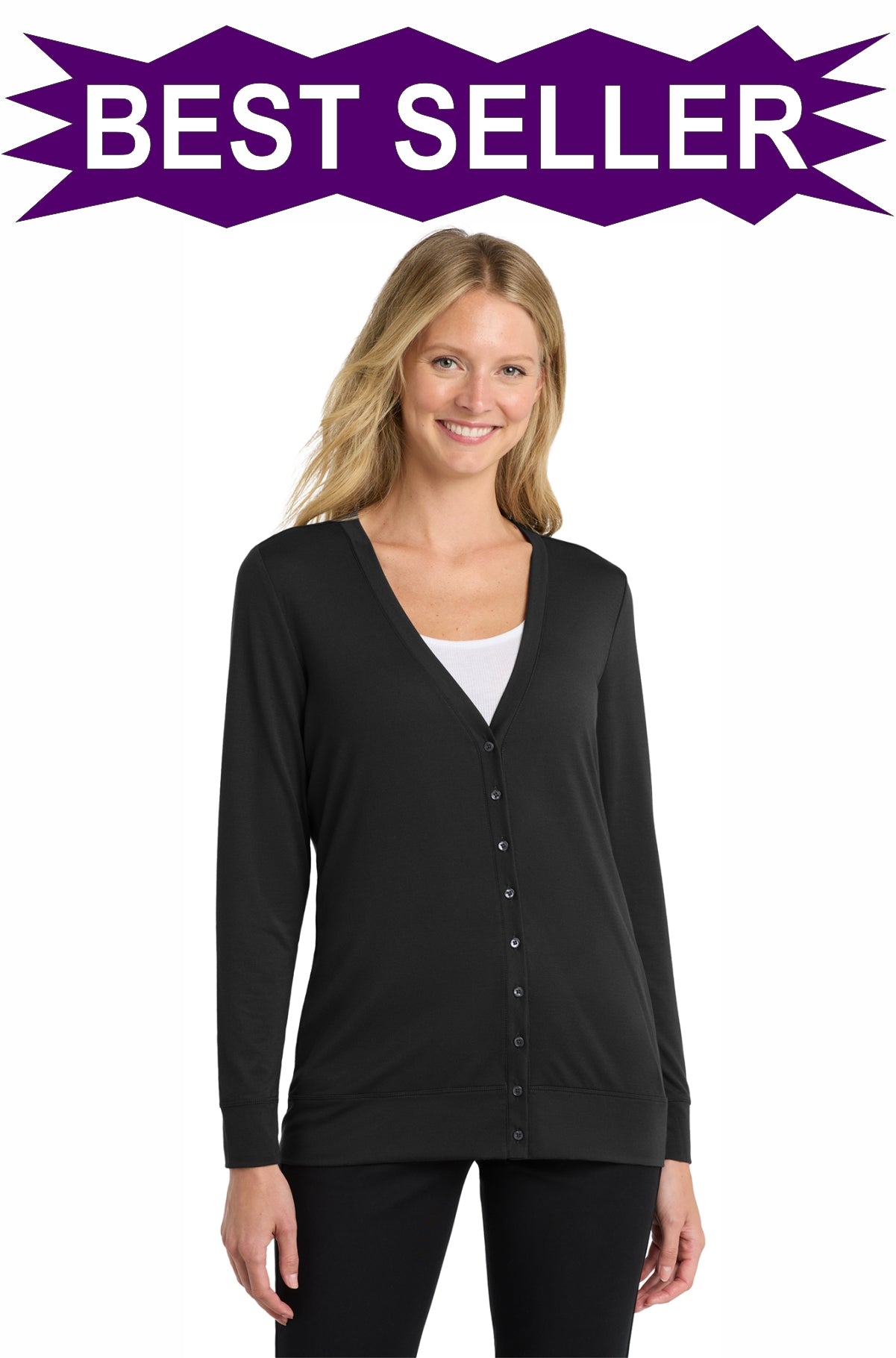 EMBROIDERED - L545 - Port Authority® Ladies Concept Cardigan Sweater