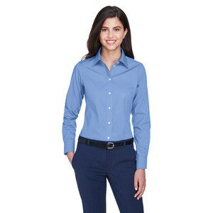 EMBROIDERED-Devon and Jones Ladies' Crown Woven Collection? Solid Oxford