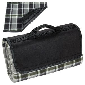 Plaid Barrel Fleece Picnic Blanket