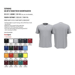 PRINTED - 1376842 - Under Armour Men's Team Tech T-Shirt