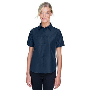 EMBROIDERED Harriton Ladies' Key West Short-Sleeve Performance Staff Shirt